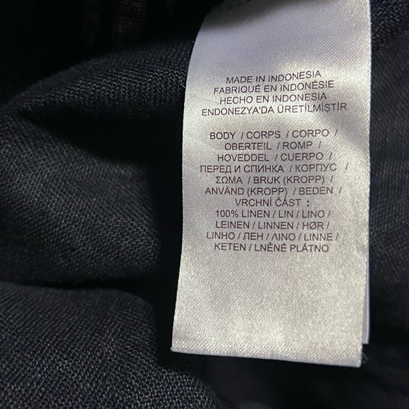 Ralph Lauren Tie-front Linen Shirtdress with pockets in navy - Picture 11 of 14